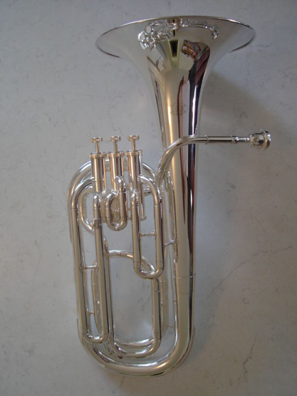 Baritone Horn British Style Silver Plated